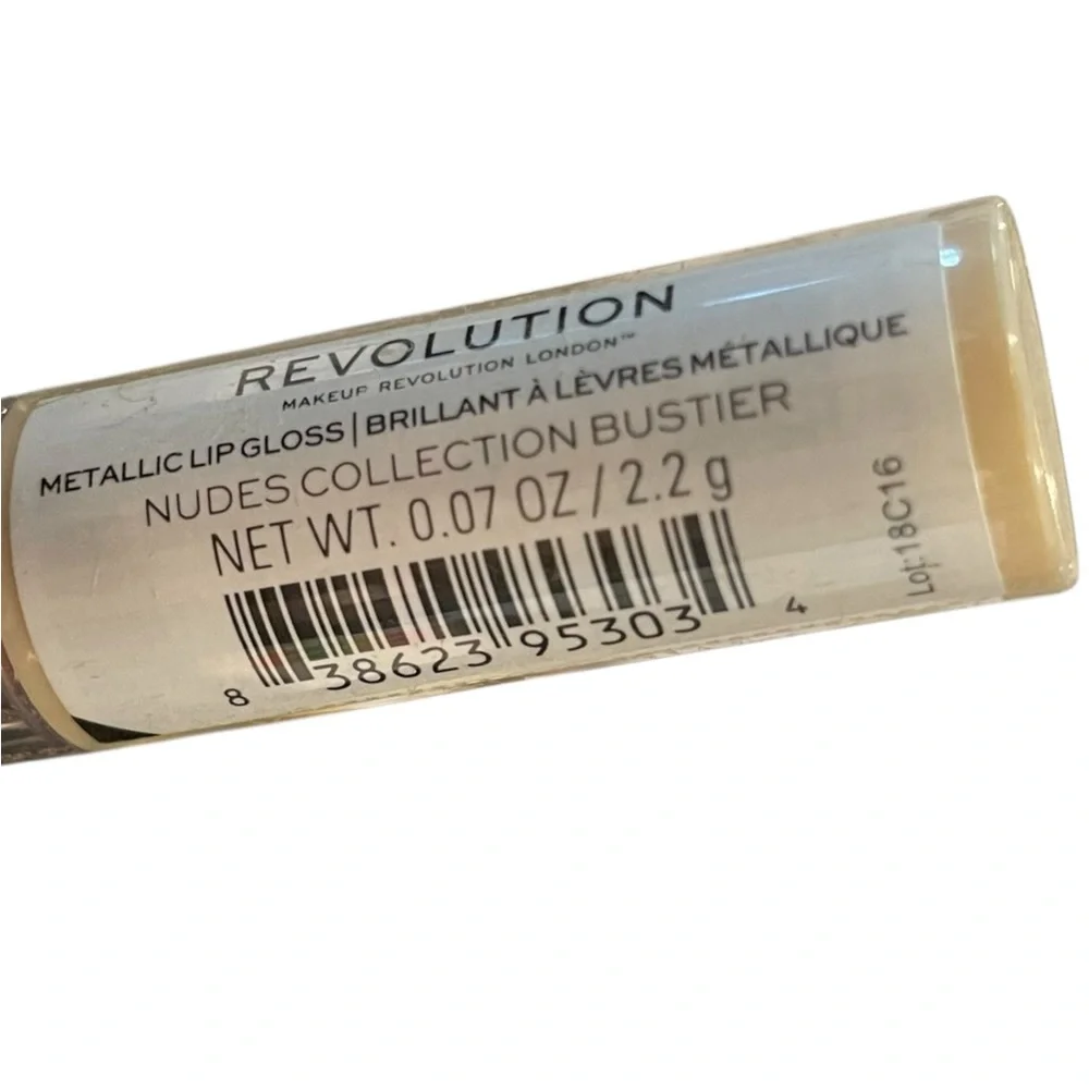 Makeup Revolution London Metallic Lip Gloss Nudes Collection Bustier‎ BRILLIANT